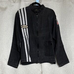 HEMP Smart • E Hemp Designs Men’s Jacket-made in USA- Black- size Medium
